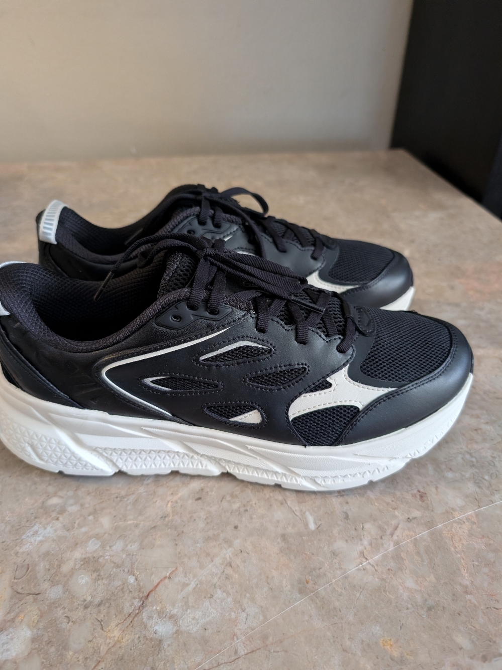 Hoka U Clifton L Athletic Cushioned Shoes Obsidian Alabaster Women Size 11.5 - Picture 9 of 15